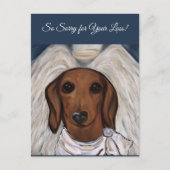 Carte Postale Dachshund rouge (Devant)