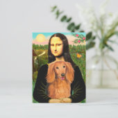 Carte Postale Dachshund (sable) - Mona Lisa (Debout devant)