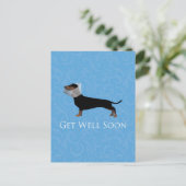 Carte Postale Dachshund S'Améliorer Bientôt Design (Debout devant)