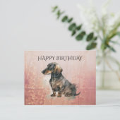 Carte Postale DACHSHUND Saussaucisson Dog avec texte modifiable (Debout devant)