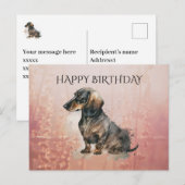 Carte Postale DACHSHUND Saussaucisson Dog avec texte modifiable (Devant / Derrière)