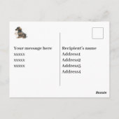 Carte Postale DACHSHUND Saussaucisson Dog avec texte modifiable (Dos)