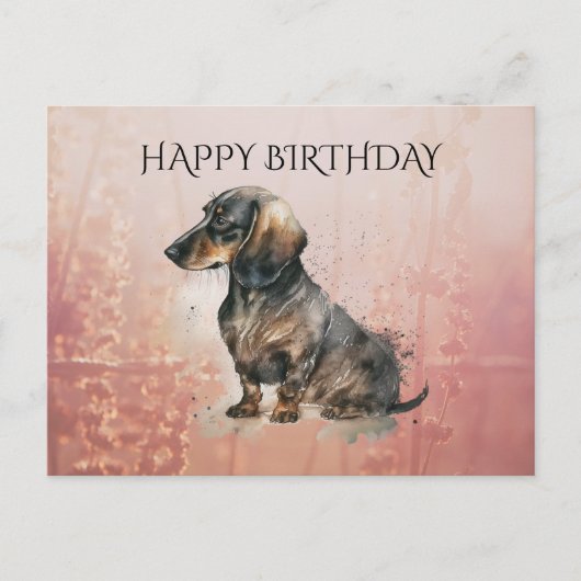 Carte Postale DACHSHUND Saussaucisson Dog avec texte modifiable (Devant)