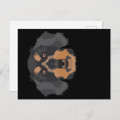 Carte Postale Dachshund souriant (Devant / Derrière)