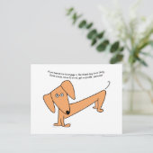 Carte Postale Dachshund Stupid Dog Tricks...pour les canicules ! (Debout devant)