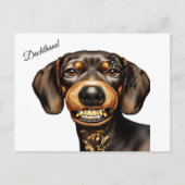 Carte Postale Dachshund Tattoo (Devant)
