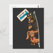 Carte Postale Dachshund Vous Êtes Super (Devant / Derrière)