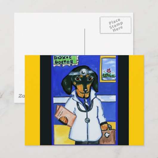 Carte Postale Dachshunds (Devant / Derrière)