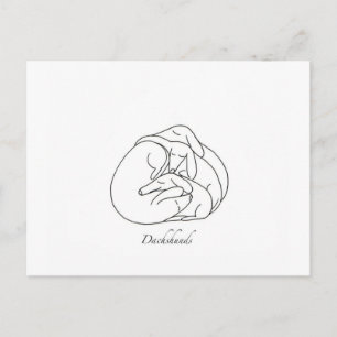 Carte Postale Dachshunds 'Curled Together'.jpg