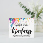 Carte postale d'acte de gentillesse aléatoire à pl (Debout devant)