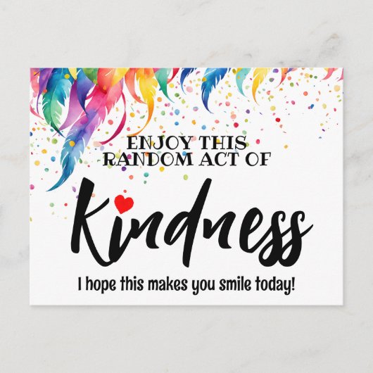Carte postale d'acte de gentillesse aléatoire à pl (Devant)