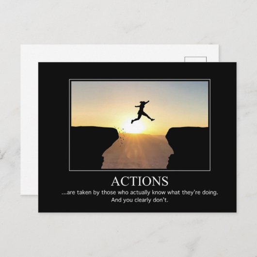 Carte postale d'actions (Devant / Derrière)
