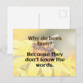 Carte Postale DAD JOKE : Humour d'abeilles (Devant / Derrière)