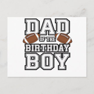 Carte Postale Dad of the Birthday Boy Football Lover Family birt