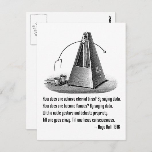 Carte Postale Dada défini (Devant / Derrière)