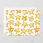 Carte Postale Daddodil jaune printemps (Devant / Derrière)