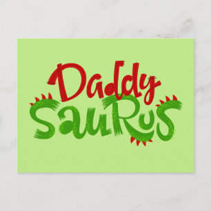 Carte Postale Daddy Saurus Dinosaur Lettres
