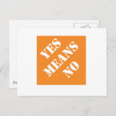 Carte Postale Dadismes Oui Signifie Non (Devant / Derrière)