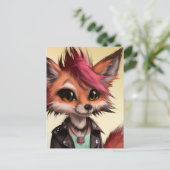 Carte postale d'adolescent punkrock cool renard (Debout devant)