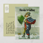 CARTE POSTALE D'ADRESSE HIVERNALE ANNONCÉE PAR L'O (Devant / Derrière)