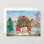 Carte postale d'adresse nouvelle vintage (Devant / Derrière)