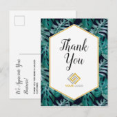 Carte postale d'affaires Logo Tropical Merci (Devant / Derrière)