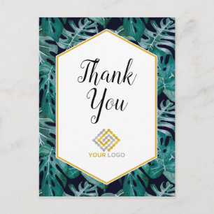 Carte postale d'affaires Logo Tropical Merci
