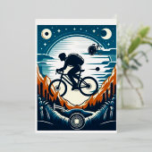 Carte postale d'affiche de bicyclette (Debout devant)