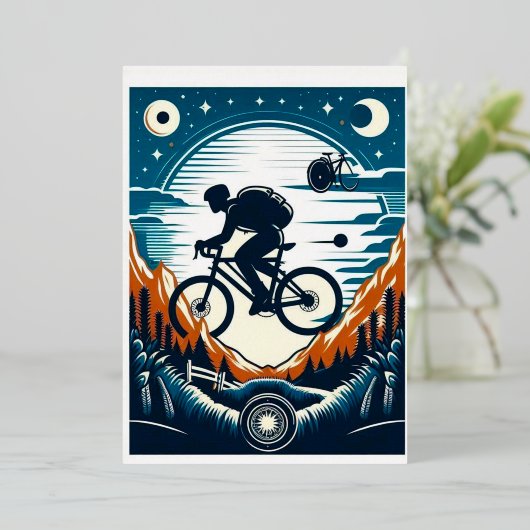 Carte postale d'affiche de bicyclette (Debout devant)