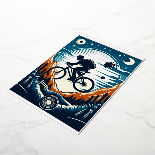 Carte postale d'affiche de bicyclette (Rotation)