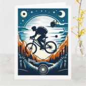Carte postale d'affiche de bicyclette (Fleur jaune)