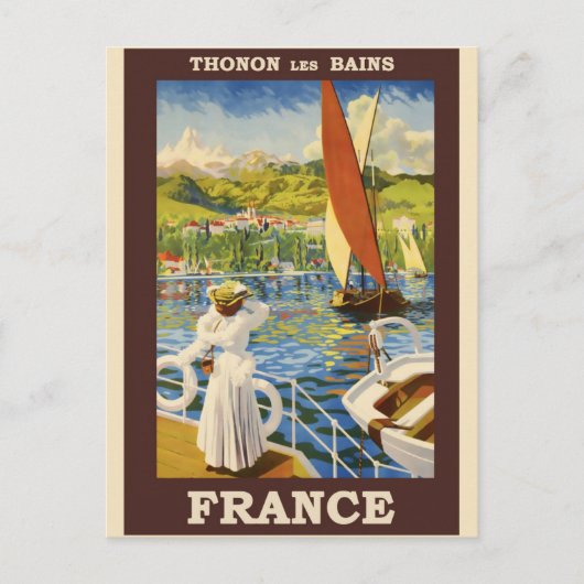 Carte postale d'affiche de voyage vintage français (Devant)