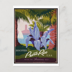 Carte postale d'affiche publicitaire vintage