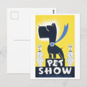Carte postale d'affiche WPA de spectacle d'animaux (Devant / Derrière)