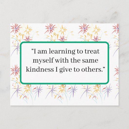 Carte postale d'affirmation d'amour de soi | Posit (Devant)