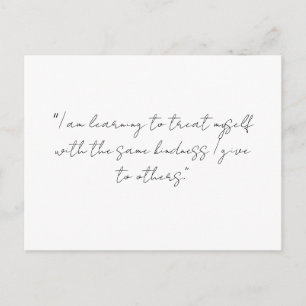 Carte postale d'affirmation d'amour de soi Posit