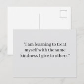 Carte postale d'affirmation d'amour-propre | Posit (Devant / Derrière)