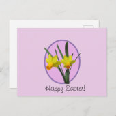 Carte postale - Daffodil Salutation de Pâques (Devant / Derrière)