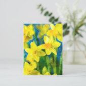 Carte postale Daffodiles en aquarelle (Debout devant)