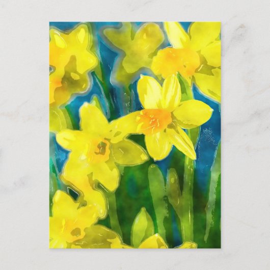 Carte postale Daffodiles en aquarelle (Devant)