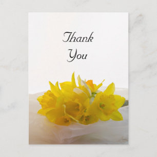 Carte Postale Daffodiles jaunes sur le Merci de mariage de print