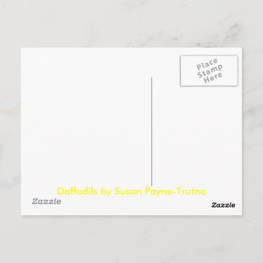 CARTE POSTALE DAFFODILS (Dos)