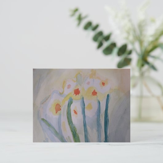 Carte postale Daffodils Abstraits (Debout devant)