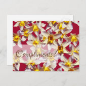 Carte Postale Daffodils floral Custom Grey Card (Devant / Derrière)