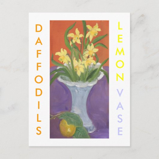 CARTE POSTALE DAFFODILS LEMON VASE (Devant)