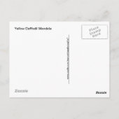 Carte Postale Daffodique jaune Mandala Motif (Dos)