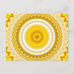 Carte Postale Daffodique jaune Mandala Motif