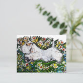 Carte Postale Daffodiques de Sealyham Terrier (Debout devant)