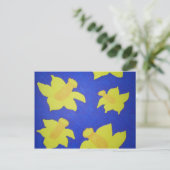 Carte Postale Daffodiques Pop Art Blue (Debout devant)