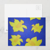 Carte Postale Daffodiques Pop Art Blue (Devant / Derrière)